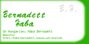 bernadett haba business card